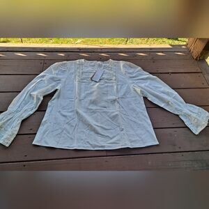 TENDENCY Thin White Blouse Pullover